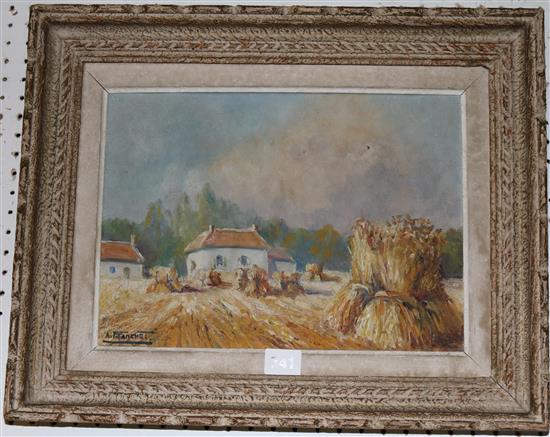 2 oils, landscapes